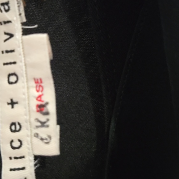 ALICE + OLIVIA Base Black Sleeveless Dress Silk Blouson Top Hem Ruchinfg Sz SM - Picture 14 of 16